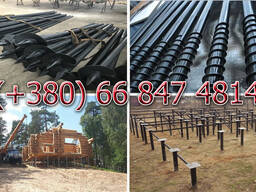 Сваї гвинтові, палі, монтаж, геошуруп, сваї гвинтові, сваи винтовые, установка