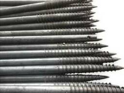 Сваи винтовые 57*2500 для установки заборов. Монтаж.