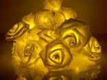 Светодиодная гирлянда Желтые Розы 2м 20LED 220В