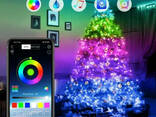 Светодиодная умная смарт гирлянда 10м 100Led RGB, Новогодняя гирлянда роса Bluetooth. .. - фото 1