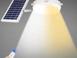 Светодиодный потолочный настенный светильник фонарь на солнечной батарее с пультом - фото 3