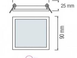 Світлодіодний світильник врізний Horoz Slim/Sq-3 3W 6400K
