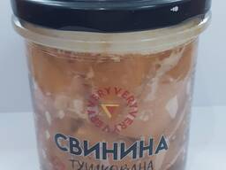 Свинина тушкована,0,350 в скло банці ДСТУ