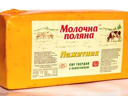 Сир сичужний твердий з пажитником Пажитник 45%, ТМ Молочна поляна