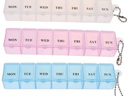 Таблетница контейнер органайзер кейс для таблеток с ячейками на 7 дней таблеточница недель