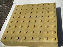 Тактильная бетонная плитка для слабовидящих и слепых 400х400х50 Конус