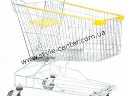 Тележка покупателя с полкой 125л.