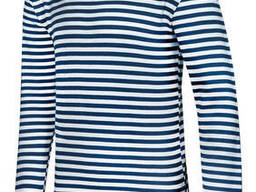 Тельняшка летняя 100% хлопок вязаная (темно-синяя, ВМФ, морская, флотская) 46р Уценка