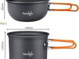 Tentock Походные кастрюли и сковородки 4 в 1 Набор для приготовления пищи на открытом. .. - фото 2