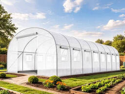 Теплиця-парник Funfit Garden 24 м² (8х3х2 м) — Армована плівка UV-4, 16 вікон...