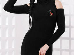 Теплое платье из ангоры с вышивкой пчела с 42 по 48. ..