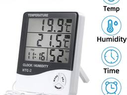 Термогігрометр електронний настінний HTC-1. НТС-2. Термометр.