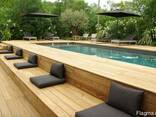 Терраса из термоясеня (термососны) вокруг бассейна - фото 1