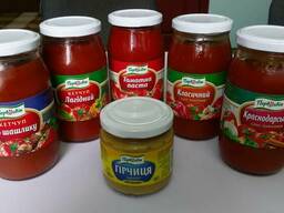 Томатная паста, соус, кетчуп, горчица