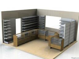 Торговые металлические стеллажи для торговых павильонов