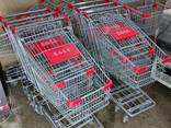 Торговые тележки покупательские с поддоном 80 - 100 б/у, тележки для магазина б/у - фото 1