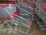 Торговые тележки покупательские с поддоном 80 - 100 б/у, тележки для магазина б/у - фото 3
