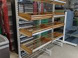 Торговий хлібний стелаж бу, торгівельні стелажі бв, полиці для хліба бу, стійка для хліба - фото 2