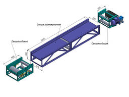 Стрічковий транспортер, посилений 10 м