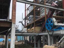 Транспортер скребковый цепной горизонтально наклонный