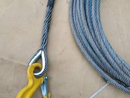 Трос для лебедки эвакуатора, канат стальной с крюком