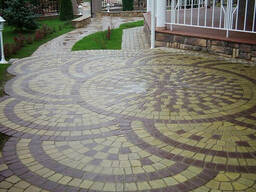 Тротуарная плитка брусчатка коричневая Ретро 5 см