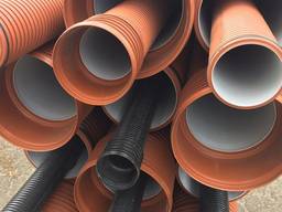 Трубы Ø110-1200 мм двухслойные гофрированные для канализации