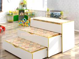 Триповерхове ліжко для дитячих садків, дошкільних установ, центрів раннього розвитку