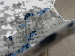Турецкая ковровая дорожка на резине(латексе) )Panda Luх серо-синяя ,0.8; 1; 1.5; м