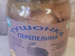 Тушенька м'ясо перепілки