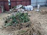 Уборка участка территории спил вывоз вынос мусора демонтаж - фото 1