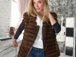 Удобная норковая жилетка большого размера распродажа