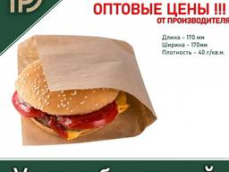 Уголок бумажный 170х170 мм эко-стиль для сэндвичей, вафель, пончиков