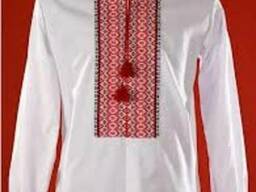 Украинская рубашка-вышиванка , с украинской тесьмой,мужская.