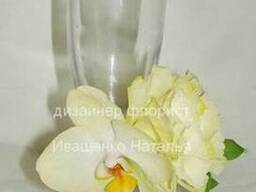 Украшение бокалов цветами и декором Киев