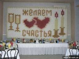 Украшение свадебного зала воздушными шариками Киев
