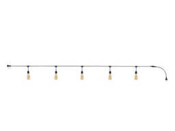 Уличная гирлянда на 5 ламп HD-123S/5 E27 IP65 BK 5m