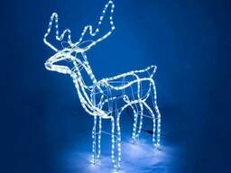 Уличная Гирлянда Украшение Светодиодный Олень, 1х1,2 метра, с вращающейся головой. ..