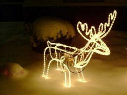 Уличная Гирлянда Украшение Светодиодный Олень, 1х1,2 метра, с вращающейся головой. ..