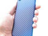 Ультратонкий пластиковый чехол Carbon iPhone 7 Plus/8 Plus blue - фото 1