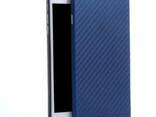 Ультратонкий пластиковый чехол Carbon iPhone 7 Plus/8 Plus blue - фото 3