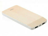 УМБ портативное зарядное 8000 мАч Hoco J5 Wooden Pear-wood, светло-коричневое - фото 2