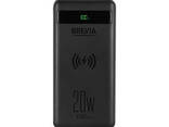 Универсальная мобильная батарея Brevia 10000mAh 20W Wireless Qi10W Li-Pol, LCD - фото 3