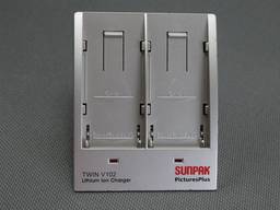 Универсальное зарядное устройство SUNPAK TWIN V102 для li-ion аккумуляторов canon, sony, p
