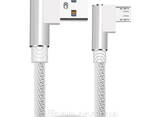Универсальный зарядный кабель OLAF micro USB (под углом 90 градусов) с нейлоновой. .. - фото 2