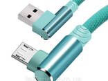 Универсальный зарядный кабель OLAF micro USB (под углом 90 градусов) с нейлоновой. .. - фото 3