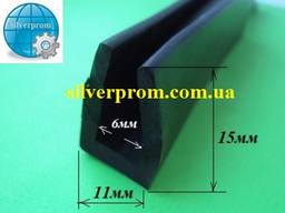 Уплотнитель резиновый под стекло 6 мм