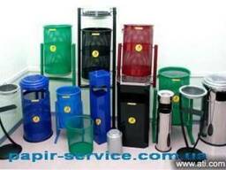 Урны уличные стационарные или переносные, урны-пепельницы