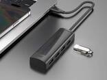 USB хаб расширитель с входом USB-C HUB адаптер Easy safety 4-in-1 Adapter (Type-C to. .. - фото 3