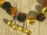 Витончені янтарні сережки кульки з натурального бурштину - фото 6